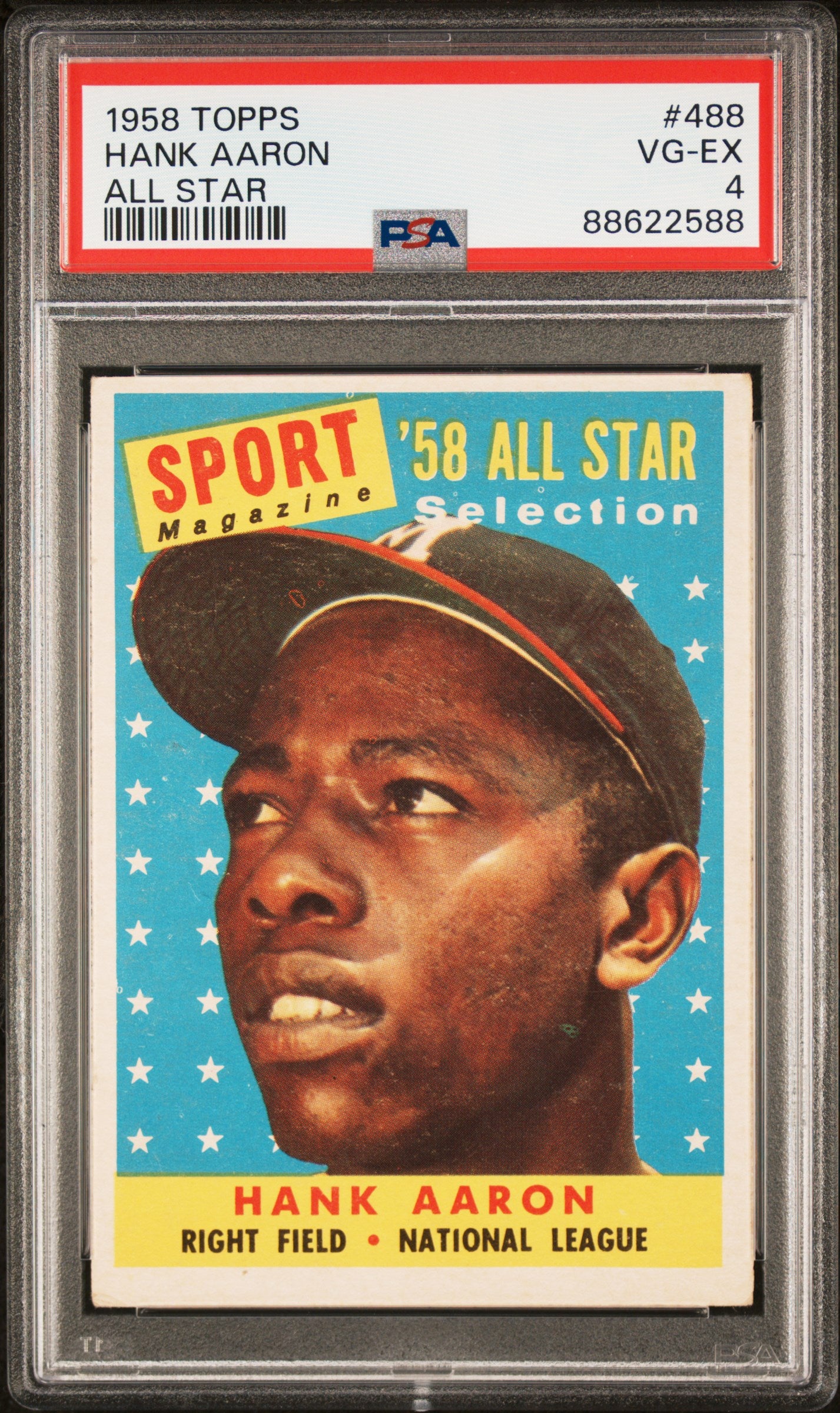 1958 Topps #488 Hank Aaron All Star PSA 4