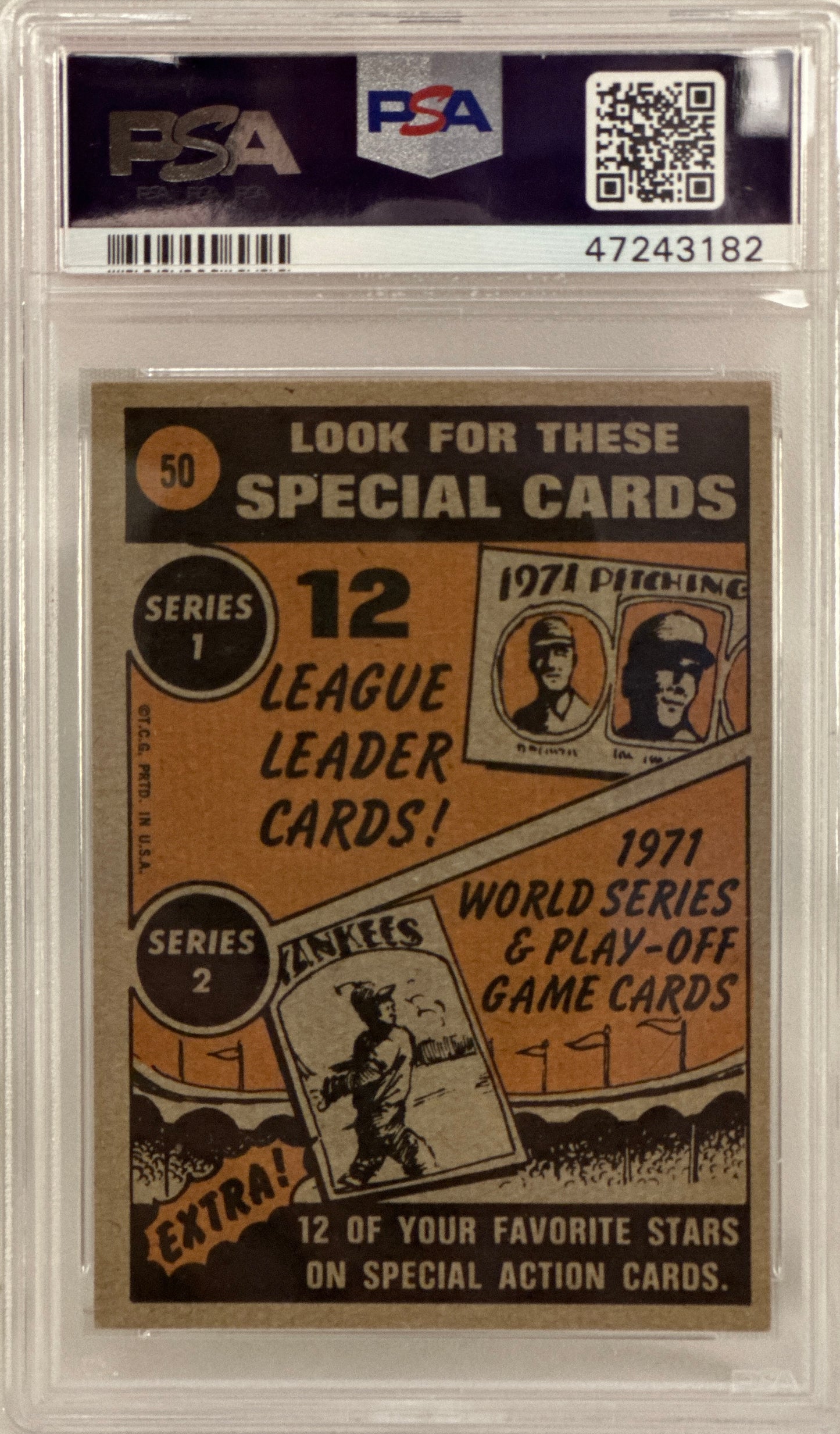 1972 Topps #50 Willie Mays In Action PSA 6