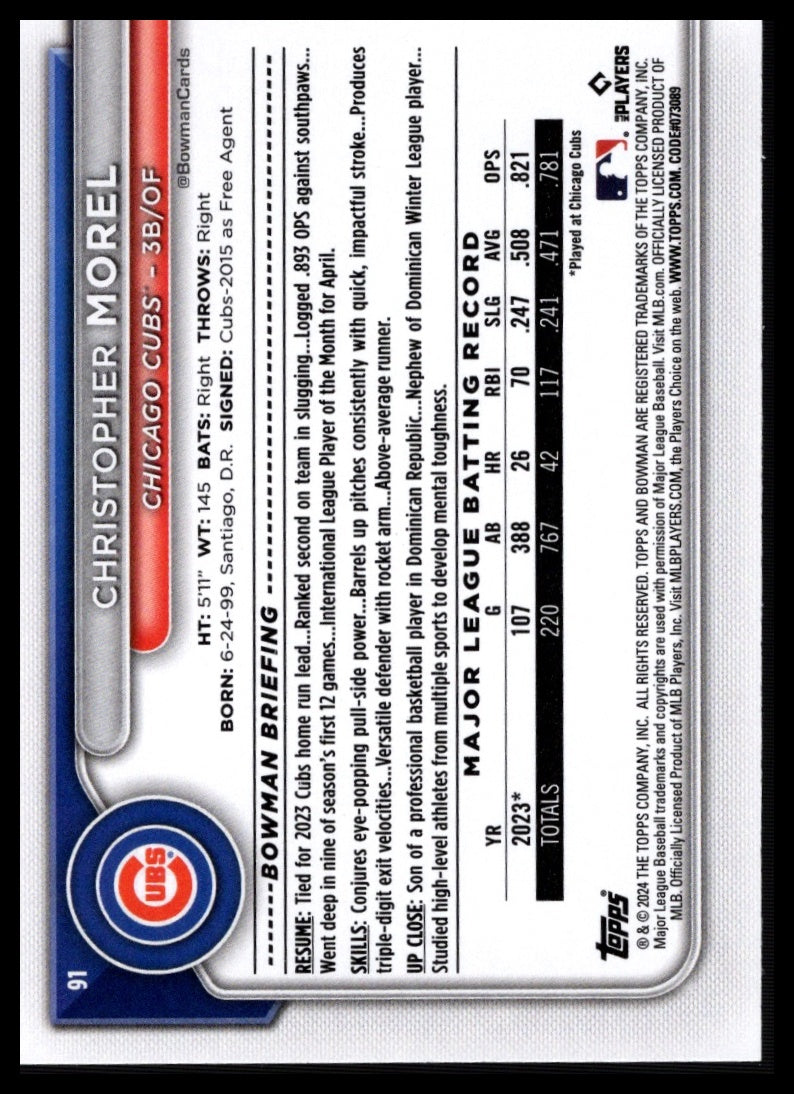 2024 Bowman #91 Christopher Morel