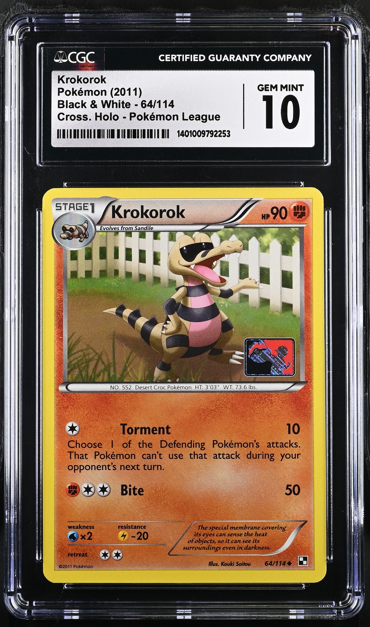 2011 Black & White #64/114 Krokorok CGC 10
