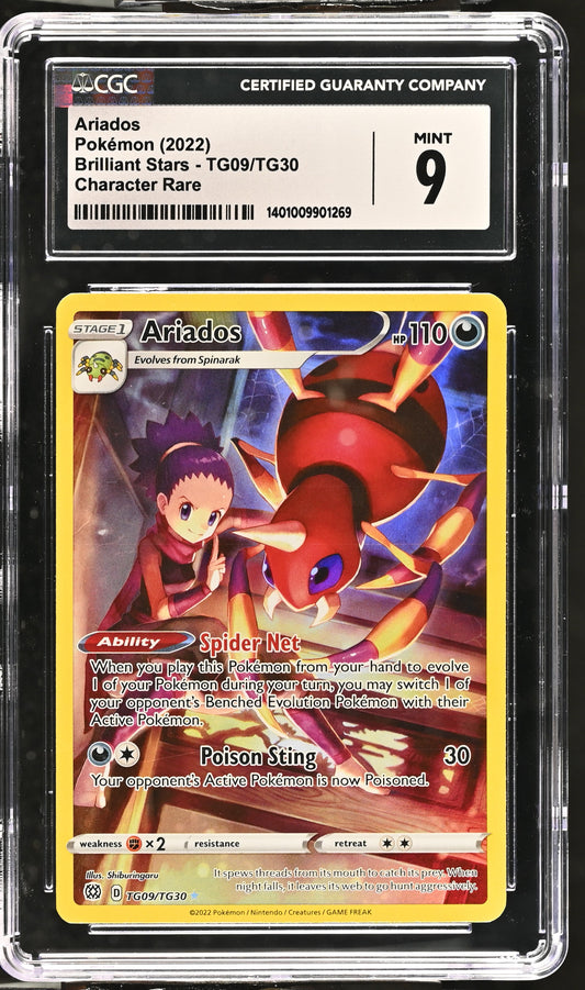2022 Brilliant Stars #TG09/TG30 Ariados CGC 9