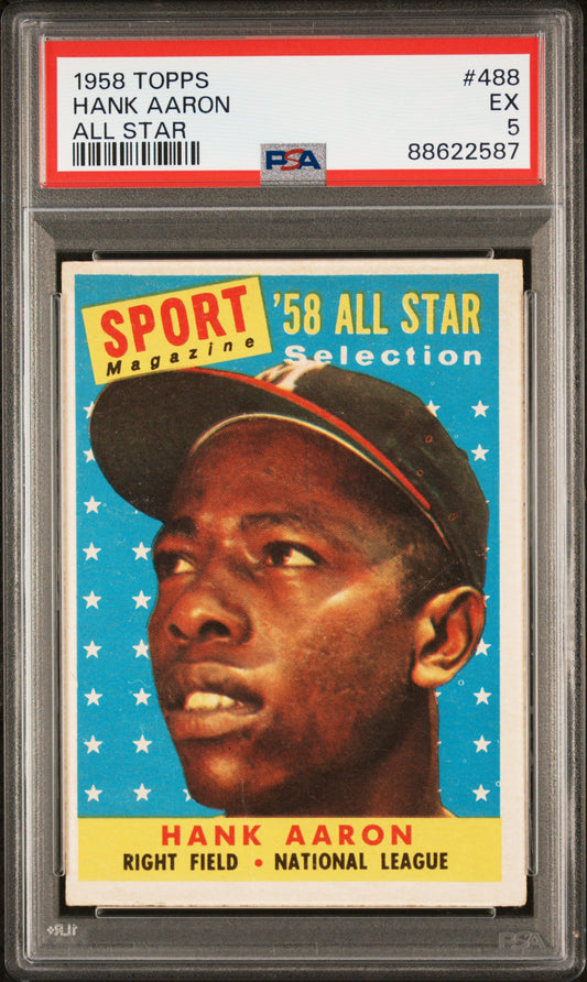 1958 Topps #488 Hank Aaron All Star PSA 5