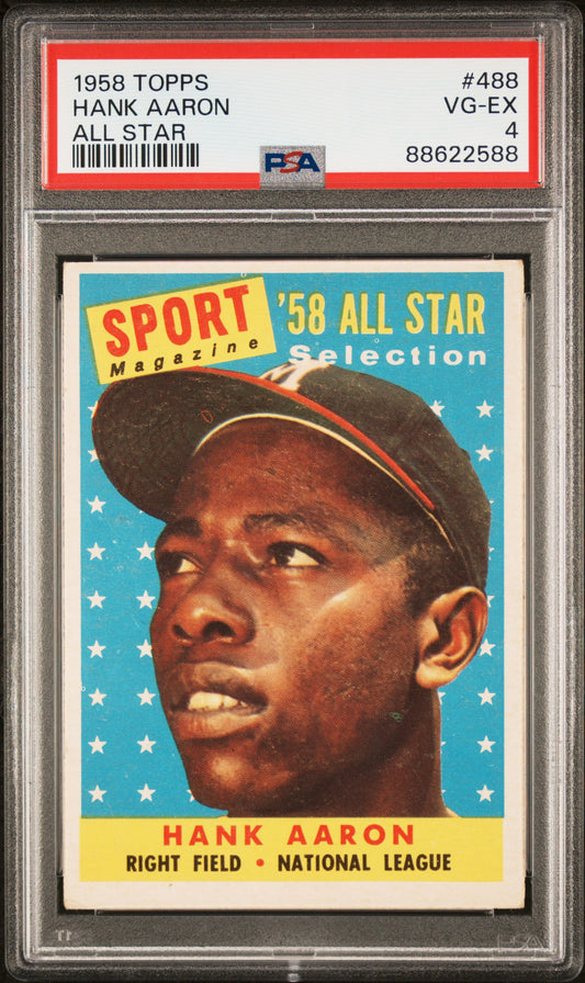 1958 Topps #488 Hank Aaron All Star PSA 4