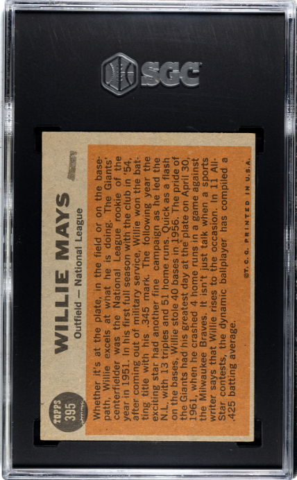 1962 Topps #395 Willie Mays All-Star SGC 4
